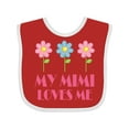 thumbnail image 1 of Inktastic Mimi Loves Me Daisies Girls Baby Bib, 1 of 4