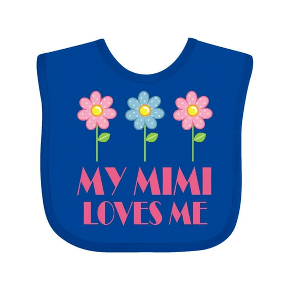 Inktastic Mimi Loves Me Daisies Girls Baby Bib