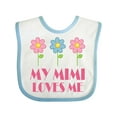thumbnail image 1 of Inktastic Mimi Loves Me Daisies Girls Baby Bib, 1 of 4