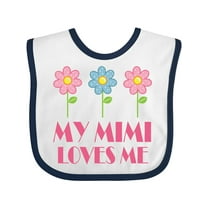 Inktastic Mimi Loves Me Daisies Girls Baby Bib