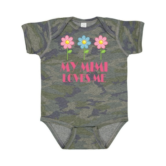 Inktastic Mimi Loves Me Daisies Girls Baby Bodysuit