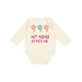 thumbnail image 1 of Inktastic Mimi Loves Me Daisies Girls Long Sleeve Baby Bodysuit, 1 of 5