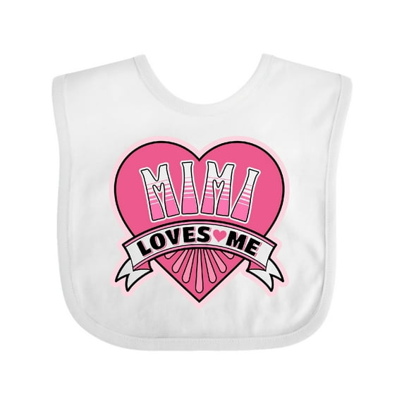 Inktastic Mimi Loves Me Girls Granddaughter Girls Baby Bib