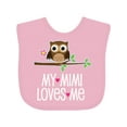thumbnail image 1 of Inktastic Mimi Loves Me Girls Owl Girls Baby Bib, 1 of 4