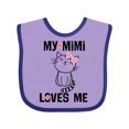 thumbnail image 1 of Inktastic Mimi Loves Me Grandchild Girls Girls Baby Bib, 1 of 4