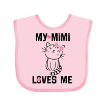 Inktastic Mimi Loves Me Grandchild Girls Girls Baby Bib