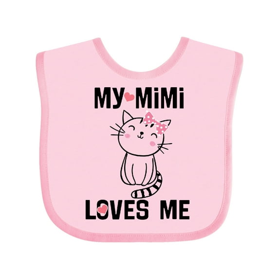 Inktastic Mimi Loves Me Grandchild Girls Girls Baby Bib