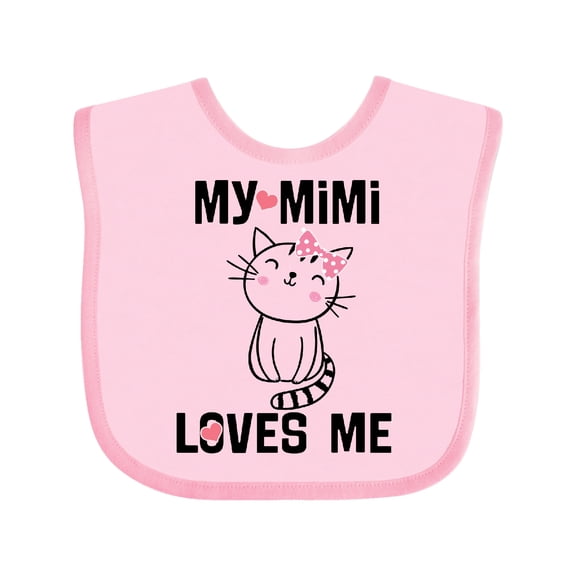 Inktastic Mimi Loves Me Grandchild Girls Girls Baby Bib