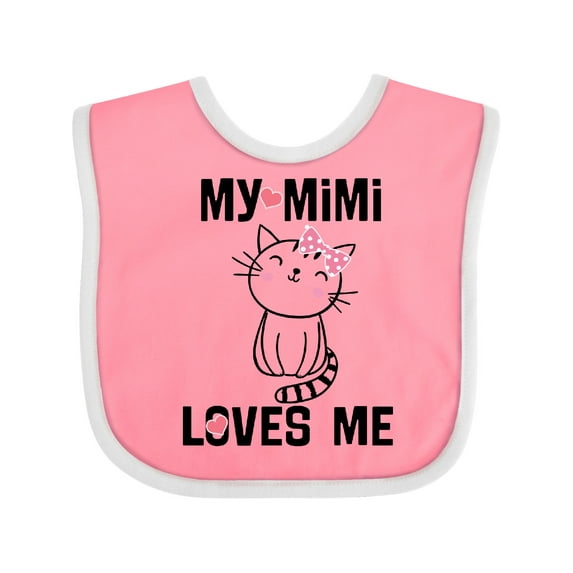 Inktastic Mimi Loves Me Grandchild Girls Girls Baby Bib