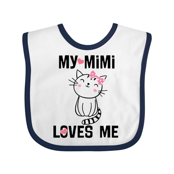 Inktastic Mimi Loves Me Grandchild Girls Girls Baby Bib