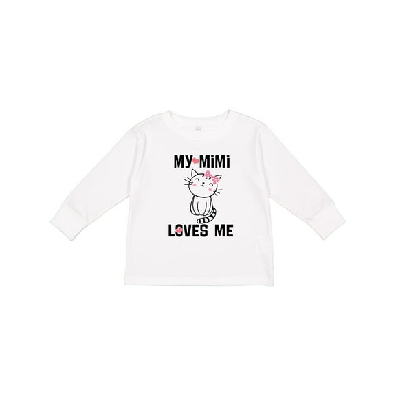 Inktastic Mimi Loves Me Grandchild Girls Girls Long Sleeve Toddler T-Shirt