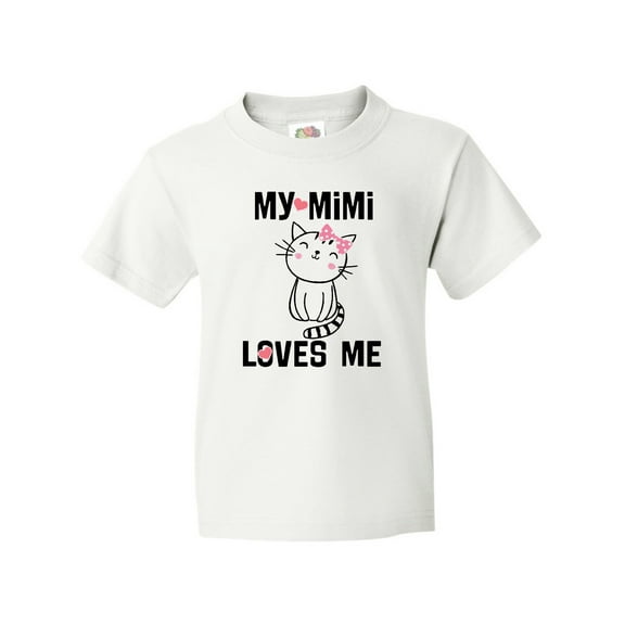 Inktastic Mimi Loves Me Grandchild Girls Youth T-Shirt