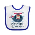 thumbnail image 1 of Inktastic Mimi Loves Me Grandson Boy Bear Boys Baby Bib, 1 of 4