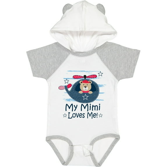 Inktastic Mimi Loves Me Grandson Boy Bear Boys Baby Bodysuit