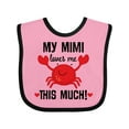 thumbnail image 1 of Inktastic Mimi Loves Me Grandson Boys or Girls Baby Bib, 1 of 4