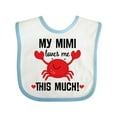 thumbnail image 1 of Inktastic Mimi Loves Me Grandson Boys or Girls Baby Bib, 1 of 4