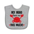 thumbnail image 1 of Inktastic Mimi Loves Me Grandson Boys or Girls Baby Bib, 1 of 4