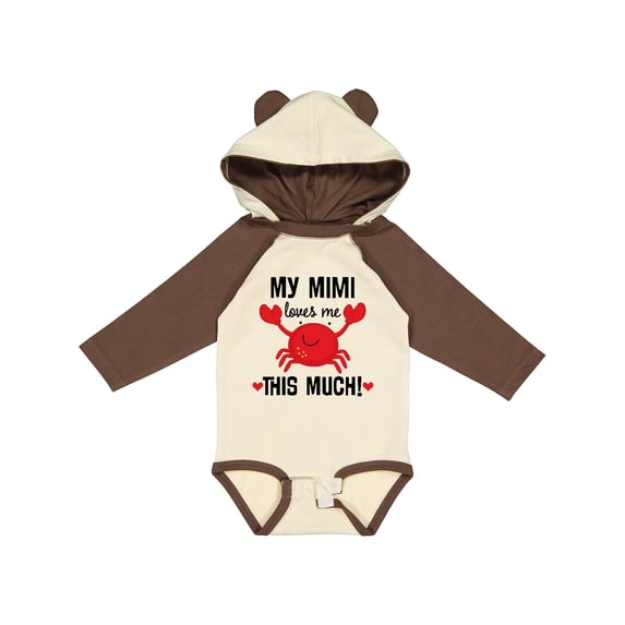 Inktastic Mimi Loves Me Grandson Boys or Girls Long Sleeve Baby Bodysuit