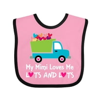 Inktastic Mimi Loves Me Grandson Gift Boys Baby Bib