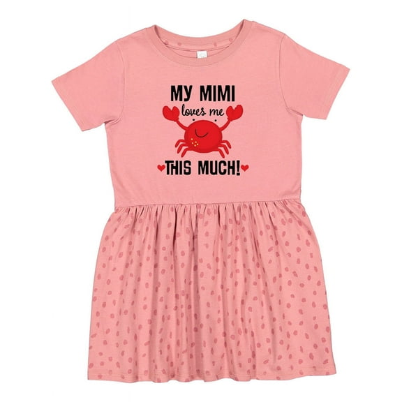 Inktastic Mimi Loves Me Grandson Girls Toddler Dress