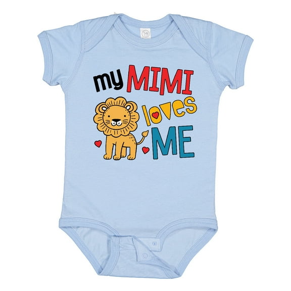 Inktastic Mimi Loves Me Grandson Lion Boys Baby Bodysuit