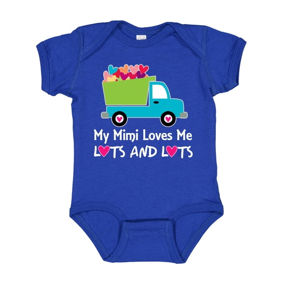 Inktastic Mimi Loves Me Grandson Truck Boys Baby Bodysuit