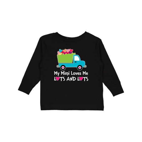 Inktastic Mimi Loves Me Grandson Truck Boys Long Sleeve Toddler T-Shirt