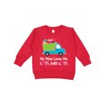 thumbnail image 1 of Inktastic Mimi Loves Me Grandson Truck Toddler Sweatshirt, 1 of 4