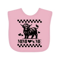 Inktastic Mimi Loves Me Highland Cow Boys or Girls Baby Bib