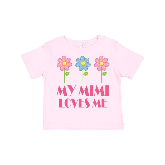 Inktastic Mimi Loves Me daisies Girls Toddler T-Shirt