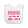 thumbnail image 1 of Inktastic Mimi Said Could Funny Granddaughter Girls Baby Bib, 1 of 4