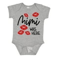 thumbnail image 1 of Inktastic Mimi Was Here Red Kisses Boys or Girls Baby Bodysuit, 1 of 5