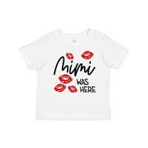 Inktastic Mimi Was Here Red Kisses Boys or Girls Baby T-Shirt