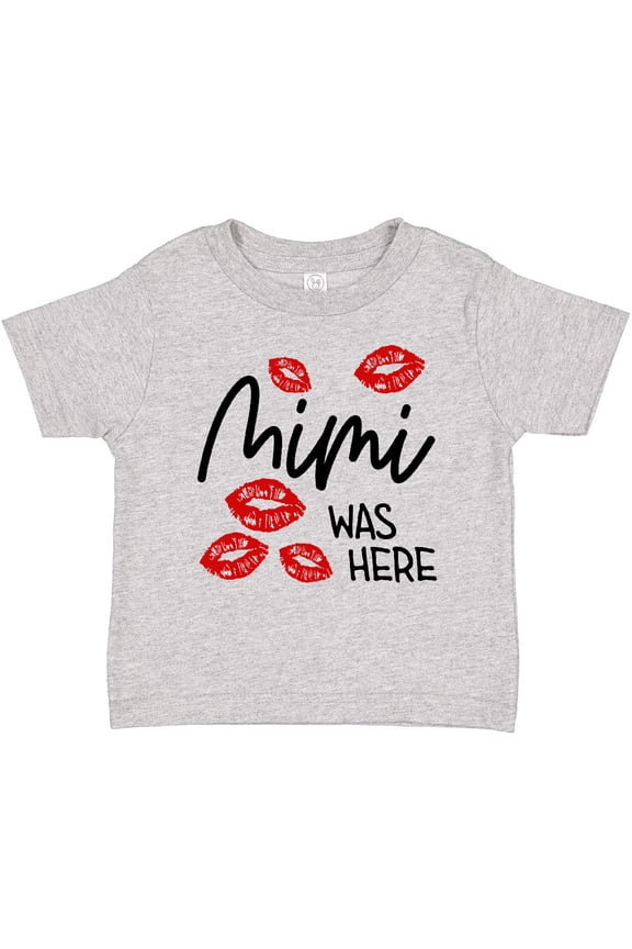 Mimi Was Here Red Kisses Boys or Girls Baby T-Shirt
