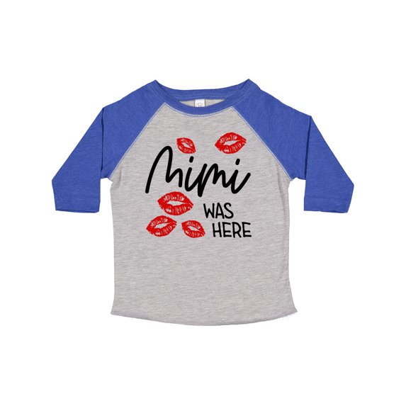 Inktastic Mimi Was Here Red Kisses Boys or Girls Toddler T-Shirt
