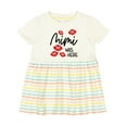 thumbnail image 1 of Inktastic Mimi Was Here Red Kisses Girls Baby Dress, 1 of 5