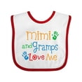 thumbnail image 1 of Inktastic Mimi and Gramps Love Me Boys or Girls Baby Bib, 1 of 4