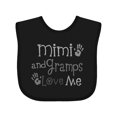 thumbnail image 1 of Inktastic Mimi and Gramps Love Me Boys or Girls Baby Bib, 1 of 4