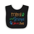 thumbnail image 1 of Inktastic Mimi and Gramps Love Me Boys or Girls Baby Bib, 1 of 4
