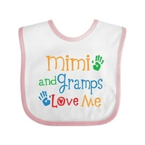 Inktastic Mimi and Gramps Love Me Boys or Girls Baby Bib