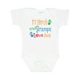 thumbnail image 1 of Inktastic Mimi and Gramps Love Me Boys or Girls Baby Bodysuit, 1 of 5