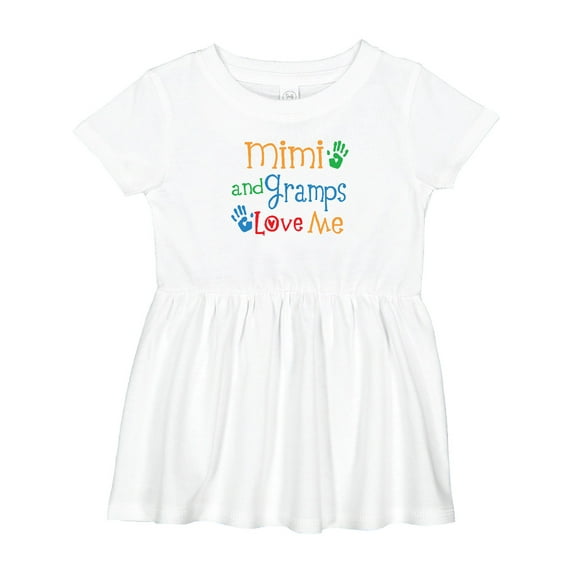 Inktastic Mimi and Gramps Love Me Girls Baby Dress