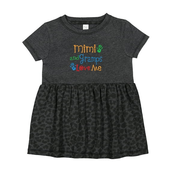 Inktastic Mimi and Gramps Love Me Girls Baby Dress
