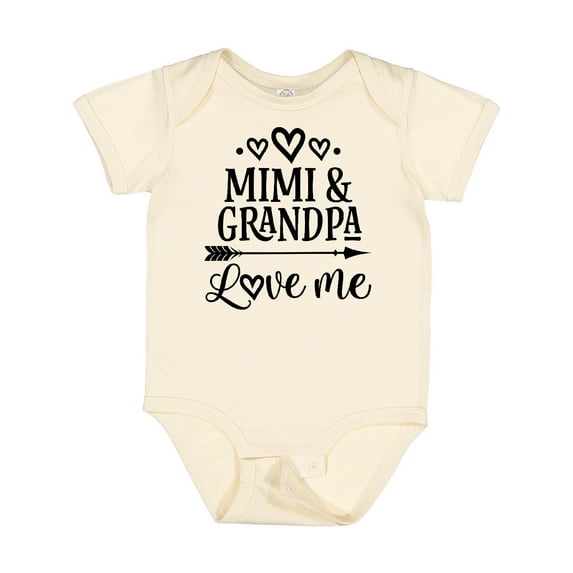 Inktastic Mimi and Grandpa Love Me Girls Baby Bodysuit