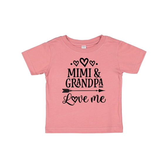 Inktastic Mimi and Grandpa Love Me Girls Baby T-Shirt