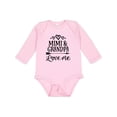 thumbnail image 1 of Inktastic Mimi and Grandpa Love Me Girls Long Sleeve Baby Bodysuit, 1 of 5