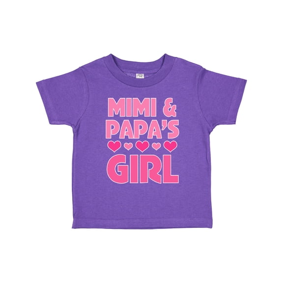 Inktastic Mimi and Papa Girl Grandchild Valentine Girls Toddler T-Shirt