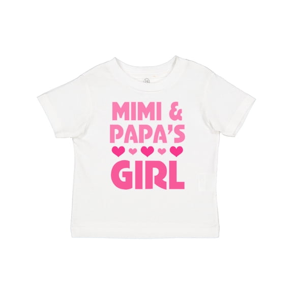Inktastic Mimi and Papa Girl Grandchild Valentine Girls Toddler T-Shirt