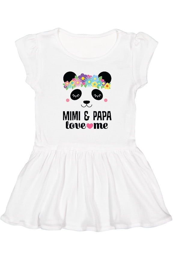 Mimi and Papa Granddaughter Panda Girls Toddler Dress