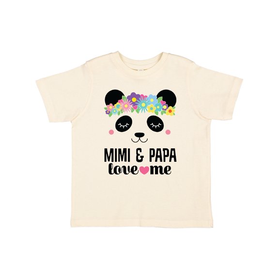 Inktastic Mimi and Papa Granddaughter Panda Girls Toddler T-Shirt